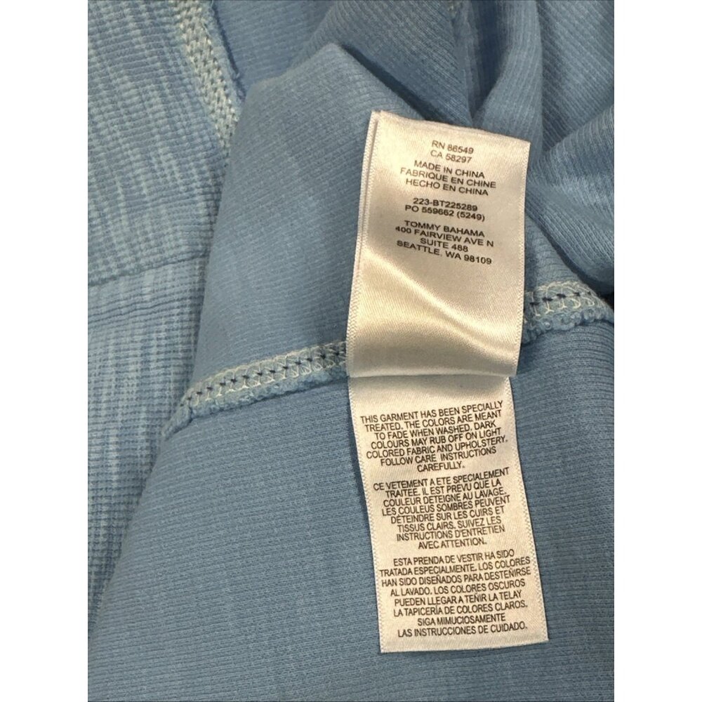 Tommy Bahama Tobago Bay Half Zip Pullover Men’s 2XB Blue Sky - Picture 9 of 10